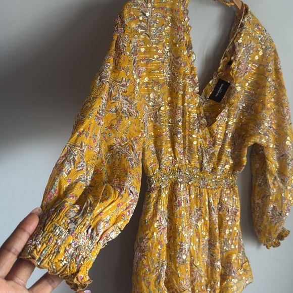 The Kooples Feuille D'or Silk-Blend Dress size small (1) - Picture 9 of 16